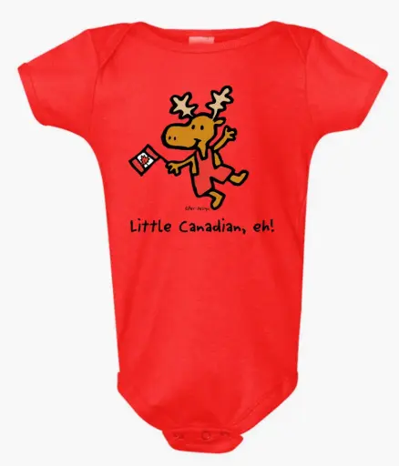 Onesie GGS 2997 Little Canadian, EH! Red