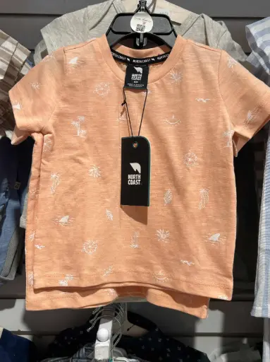 North Coast Printed T-shirt - NCSPBB03620 - Peach