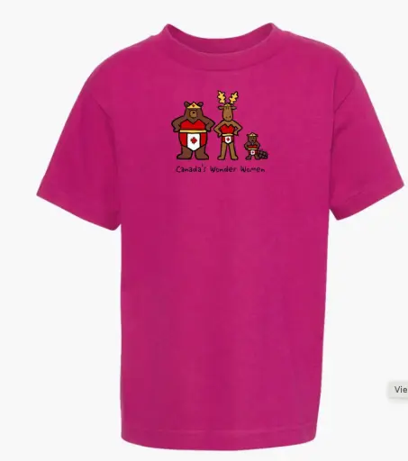 T-Shirt - GGS Kids Canada's Wonder Woman - Fuchsia