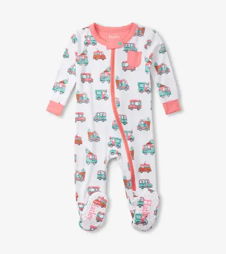 Hatley Baby Bamboo Coverall - Ice Cream Trucks
