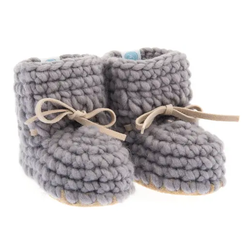Beba Bean Knit Mocs - Grey