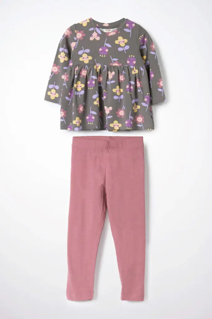 Mandarine & Co 2pc Tunic& Legging December Sky Flowers