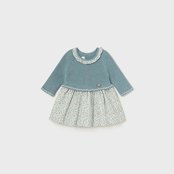  Mayoral Combined Knit Dress Chickp-ink 2886