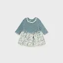  Mayoral Combined Knit Dress Chickp-ink 2886