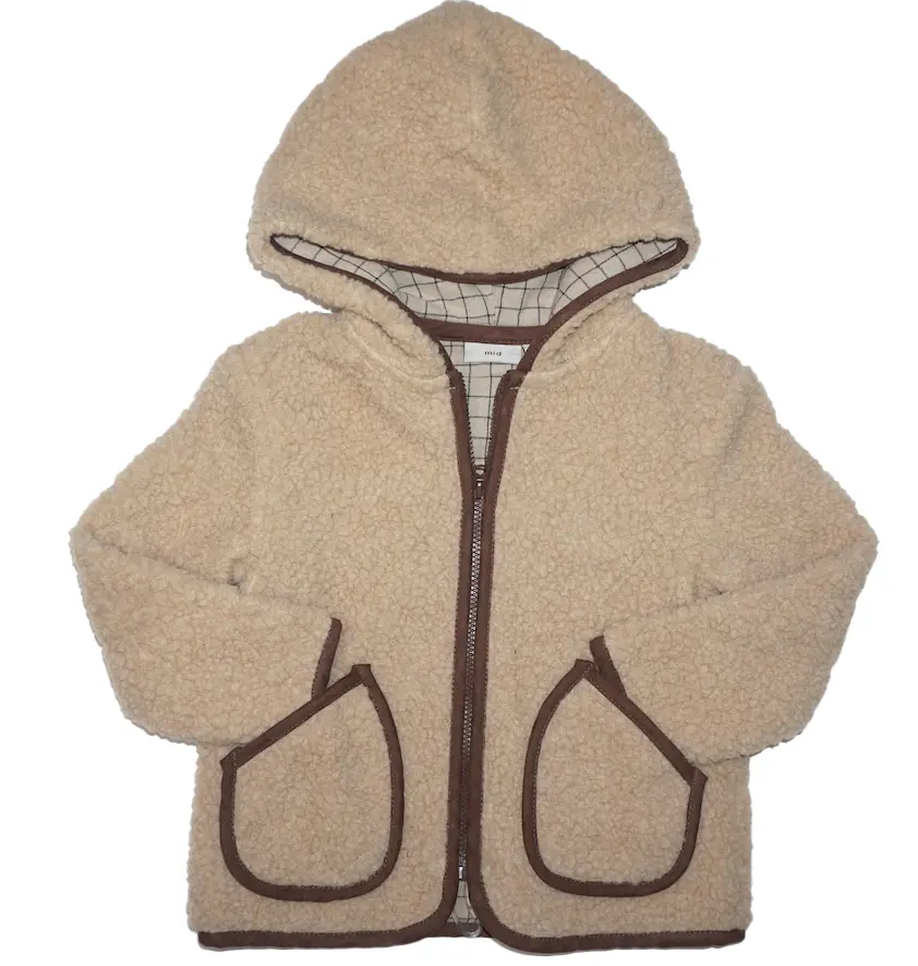 Mid Fleeced Hooded Cardigan 4518 - Sand Mix 