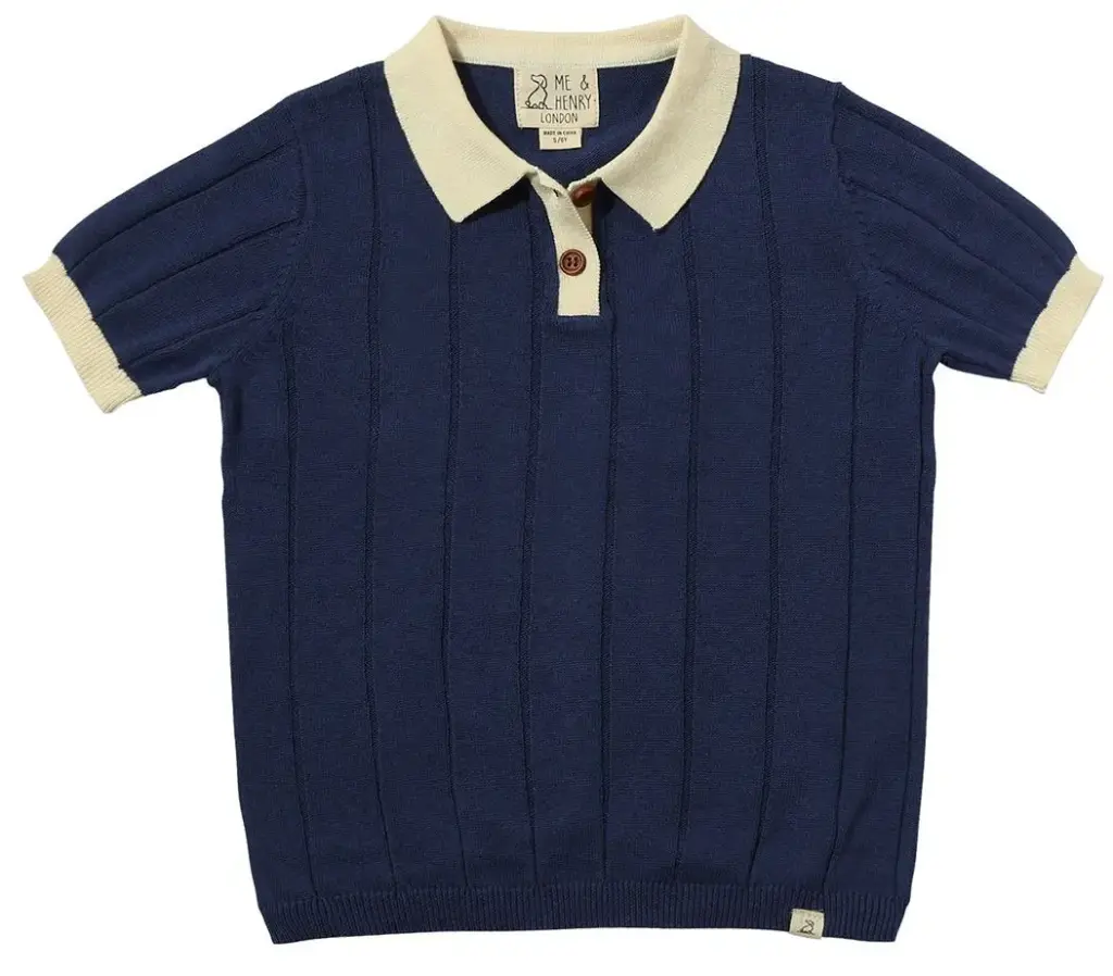 ME & Henry OLLIE Knitted Polo HB1295d Navy