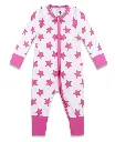 Earth Baby Outfitters Tencel Lyocell 2 Way Zippy Romper - Pink Stars 