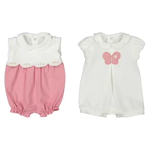 Mayoral Short Bodysuit Set - 1752 - Hibiscus White 17521