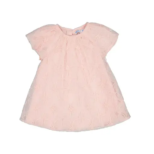 Mayoral Embroidered Tulle Dress- 1982 - Rose