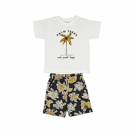 Mayoral Knit Printed Bermuda set - 3604 - Palms