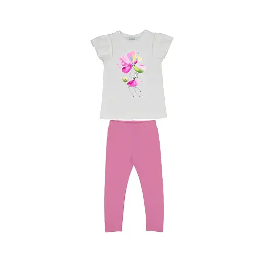 Mayoral Floral Leggings Set - 3705 - Orchid