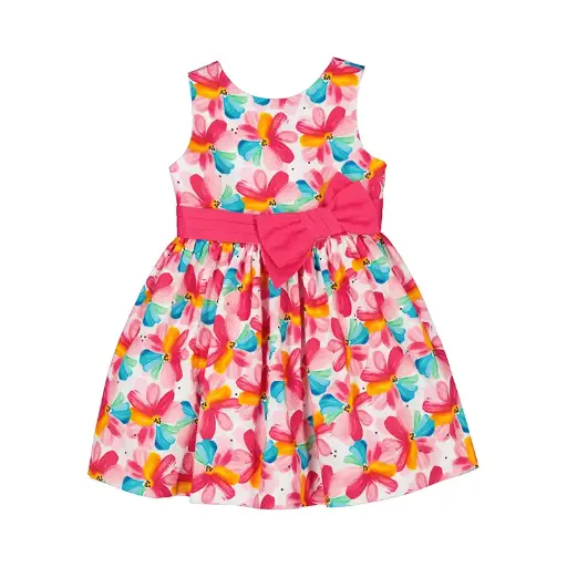Mayoral Printed Dress - 3917 -  Magenta