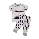 Earth Baby Outfitters Tencel Short Sleeve Pajamas - Sloth Party