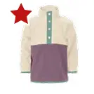 Attraction Button Down Sweater Vancouver Moose  - Ivory/Eggplant/Sage