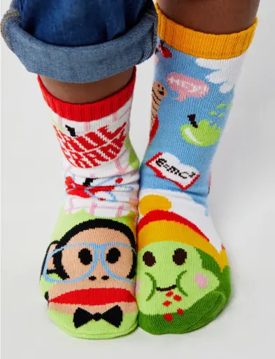Pals Socks Fun Mismatched Non-Slip Julius & Sam 