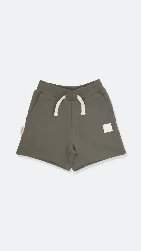 KidORCA French Terry Shorts _ Dusty Olive