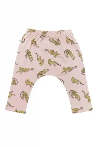 Earth Baby Outfitters Organic Cotton Harem Pants Pink Leopard 17CHP01