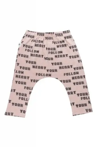 Earth Baby Outfitters Organic Cotton Harem Pants Follow Your Heart 17CHP0