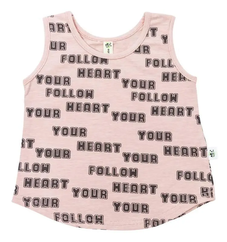 Earth Baby Outfitters Organic Cotton Tank Top Follow Tour Heart 17CT03