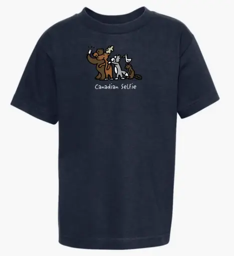 T-Shirt -GGS Kids Canadian Selfie - Navy