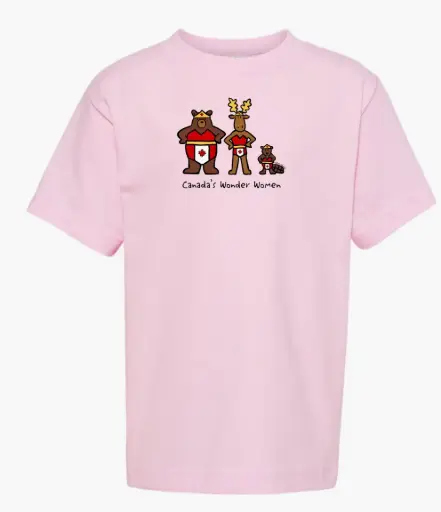 T-Shirt - GGS Kids Canada's Wonder Woman - Pink