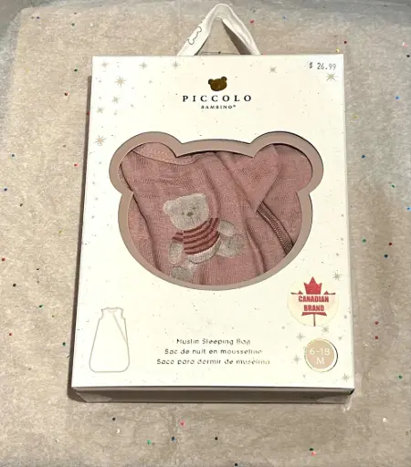 Piccolo Muslin Sleepsack in Gift Box Pink