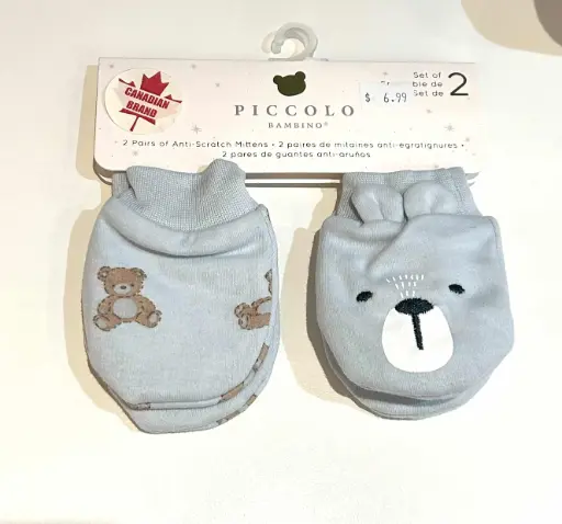Piccolo 2PR Anti-Scratch Mittens Blue