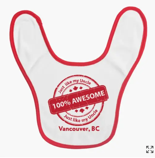 Bib -GGS 100% Awesome Uncle - Red