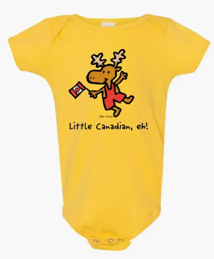 Onesie GGS 2998 Little Canadian, EH! Yellow
