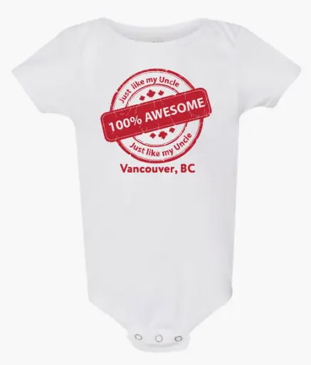 Onesie - GGS 100% Awesome Uncle 1808 - White 