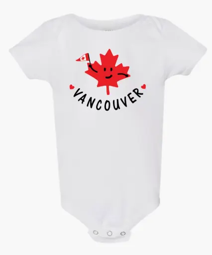 Onesie 1898 GGS Canadian Smiling Leaf White