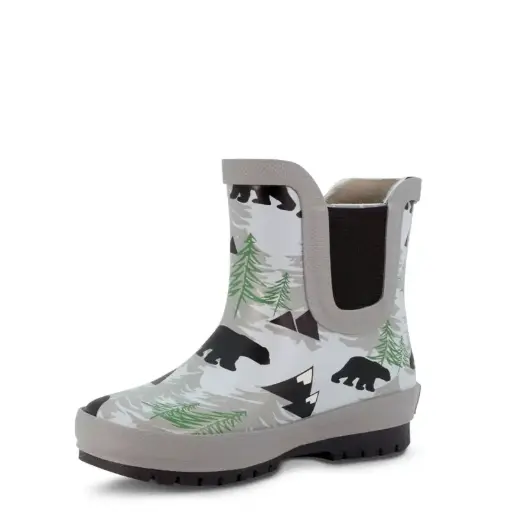 Jan & Jul Puddle-Dry Rain Boots Bear Grey