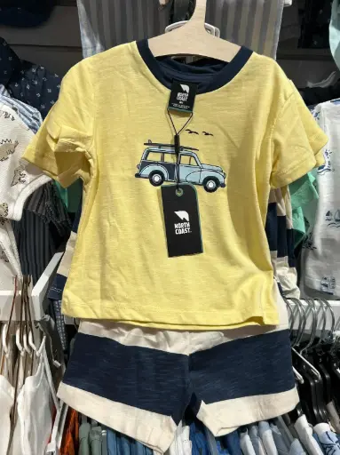 North Coast NCSPBB 05170 2 Piece Set Tshirt Yellow
