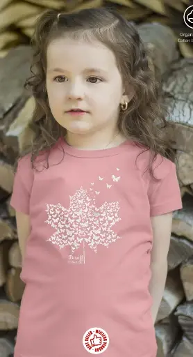 Attraction Maple Leaf Made Of Butterflies 3002 - Rose