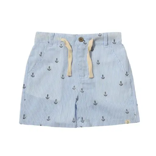 ME & Henry Crew Woven Shorts HB1485f Anchor Seersucker