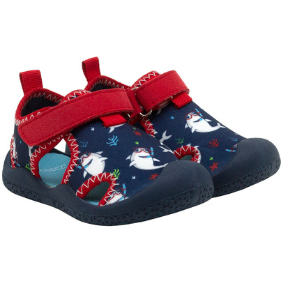 Robeez Baby Boy's & Little Boy's Shark Bite Water Shoes - Navy - Size 8 (Toddler)