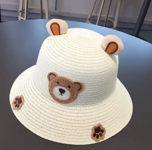 Straw Hat Bear 51202 - White