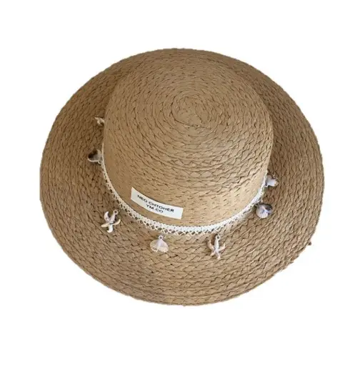 Girl Girl French Shell Straw Hat  10611 - Khaki