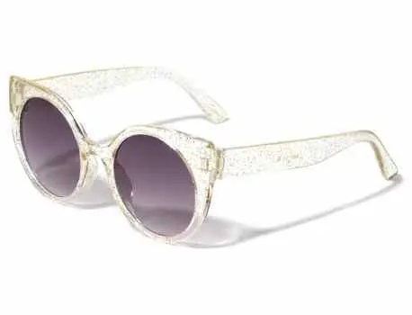 Kids Sunglasses - Crystal Glitter Round Cat Eye k897