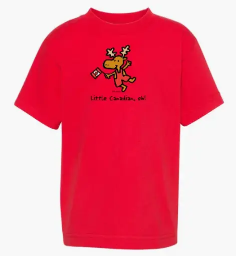 T-Shirt - GGS 2991 Kids Little Canadian EH! - Red