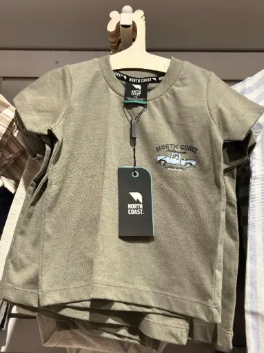 North Coast T Shirt Front & Back Print Htr Jersey - Vetivier