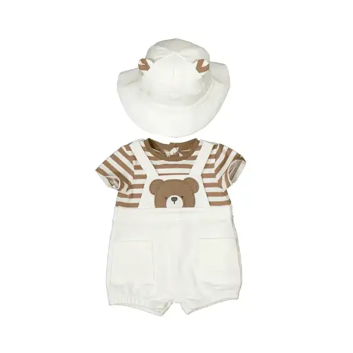 Mayoral Dungaree With Hat - 1606 - Muffin