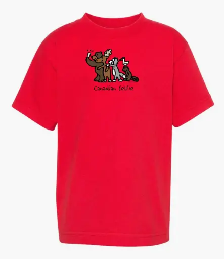 T-Shirt - GGS Kids Canadian Selfie - Red