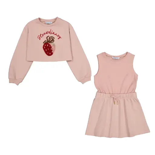 Mayoral Fleece Dress 04927 - Nude