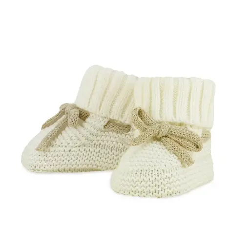 Mayoral Knit Booties 09970 - Natural