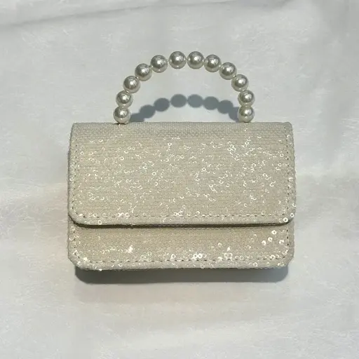 Crossbody Purse Shining Rectangle 1813 - Cream
