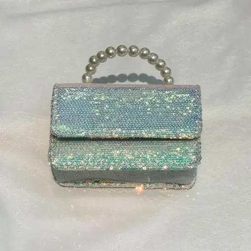 Crossbody Purse Shining Rectangle 1811 - Blue