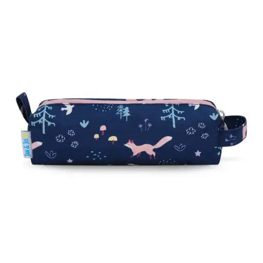 Jan & Jul Kids’ Pencil Case - Navy Forest