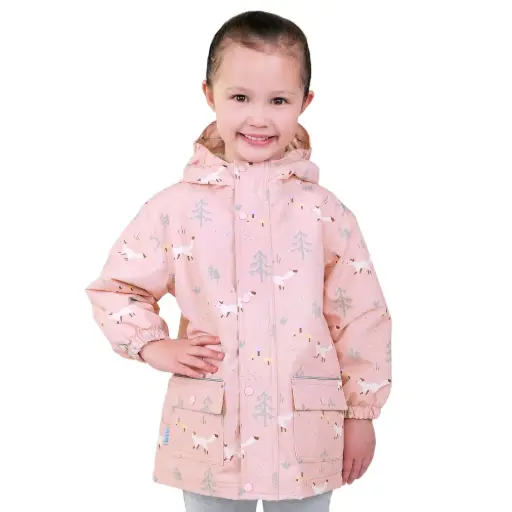  Jan & Jul Cozy-Dry Rain Jacket - Pink Forest