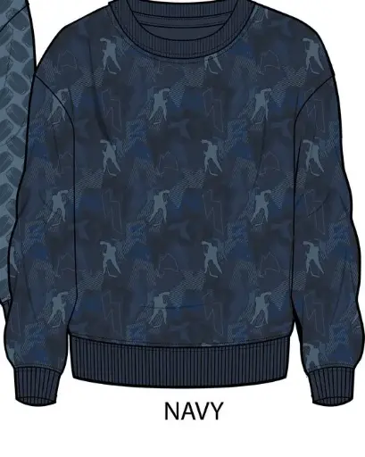  Mid Popover Fleece Hockey 5519 - Navy